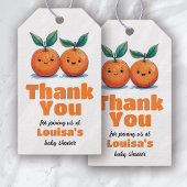 Twee kleine cuties tweeling Baby shower dank u Cadeaulabel