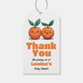 Twee kleine cuties tweeling Baby shower dank u Cadeaulabel (Voorkant)