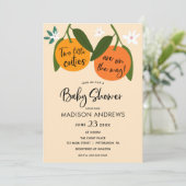 Twee kleine cuties tweeling Baby shower Kaart (Staand voorkant)