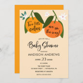 Twee kleine cuties tweeling Baby shower Kaart (Voorkant / Achterkant)