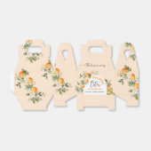 Twee kleine cuties tweeling citrus baby shower bedankdoosjes (Uitgevouwen)