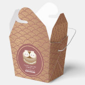 Twee kleine dumplings tweeling Baby shower Bedankdoosjes (Geopend)