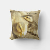 twee kleine eenden kinder werpen kussen (Voorkant)