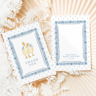 Twee Kleine Eendjes Klassieke Tweeling Jongens Bab Bedankkaart