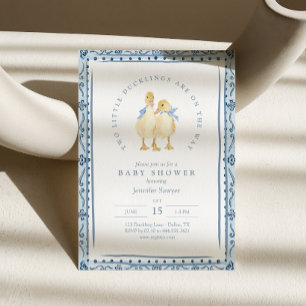 Twee Kleine Eendjes Klassieke Tweeling Jongens Bab Kaart