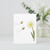 Twee kleine en schattige bijen briefkaart (Staand voorkant)