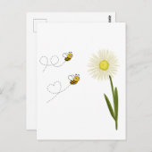 Twee kleine en schattige bijen briefkaart (Voorkant / Achterkant)