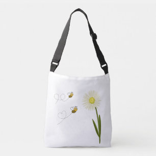 Twee kleine en schattige bijen crossbody tas