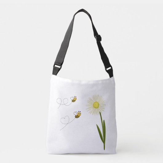 Twee kleine en schattige bijen crossbody tas (Voorkant)
