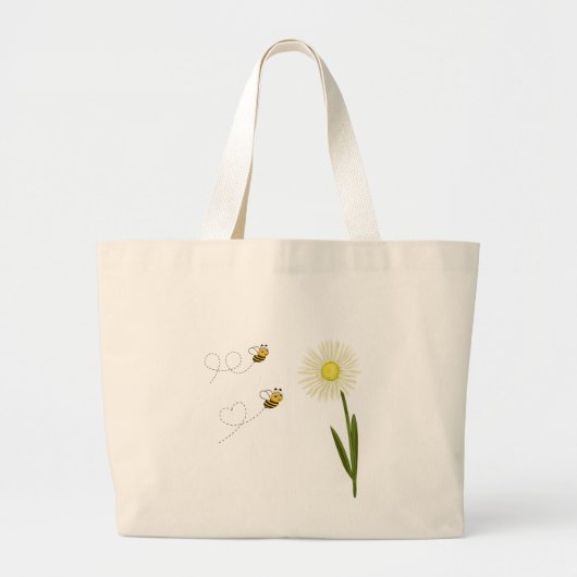 Twee kleine en schattige bijen grote tote bag (Voorkant)