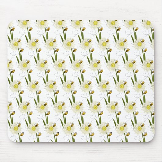 Twee kleine en schattige bijen muismat (Voorkant)