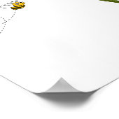 Twee kleine en schattige bijen poster (Hoek)