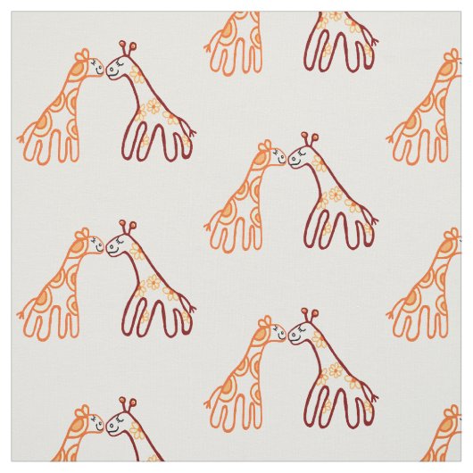 Twee kleine giraffen stof (Swatch)