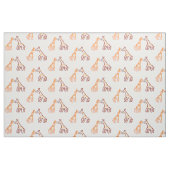 Twee kleine giraffen stof (Fat Quarter)