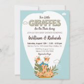 twee kleine giraffes Waterverf giraffe baby shower Kaart (Voorkant)