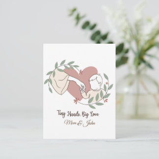 Twee Kleine Handjes Grote Liefde Moeder Bloemrijke Briefkaart