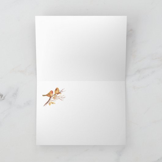 Twee Kleine Huismus Sperwers Bruin Rustieke Natuur Bedankkaart (Binnen)