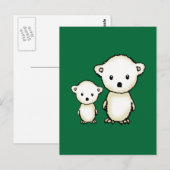 Twee Kleine Ijsberen Briefkaart (Voorkant / Achterkant)
