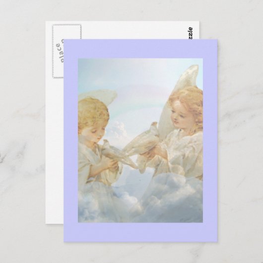 Twee kleine kerubs. briefkaart (Voorkant / Achterkant)