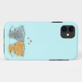Twee kleine Kittens Illustratie Oranje en grijs Case-Mate iPhone Case (Achterkant (horizontaal))