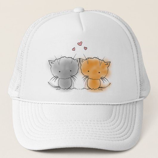 Twee kleine Kittens-illustratie Trucker Pet (Voorkant)