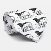 Twee kleine lammetjes Schattige Boerderij tekening Stropdas (Opgerold)