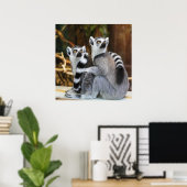 Twee kleine Lemurs Poster (Thuiskantoor)