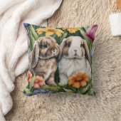 Twee kleine Lop konijntjes Kussen (Deken)