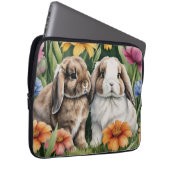 Twee kleine Lop konijntjes Laptop Sleeve (Voorkant Rechts)