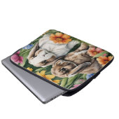 Twee kleine Lop konijntjes Laptop Sleeve (Voorkant onderkant)