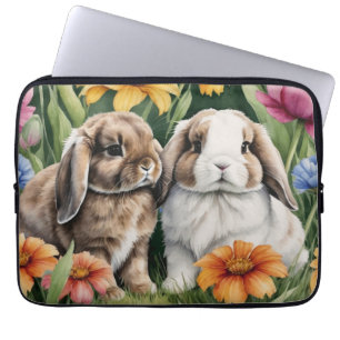 Twee kleine Lop konijntjes Laptop Sleeve