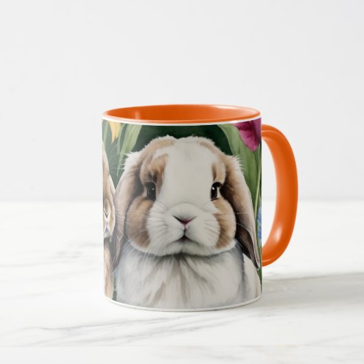 Twee kleine Lop konijntjes Mok (Voorkant rechts)