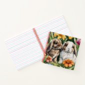 Twee kleine Lop konijntjes Notitieboek (Binnen)