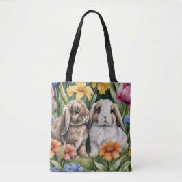 Twee kleine Lop konijntjes Tote Bag
