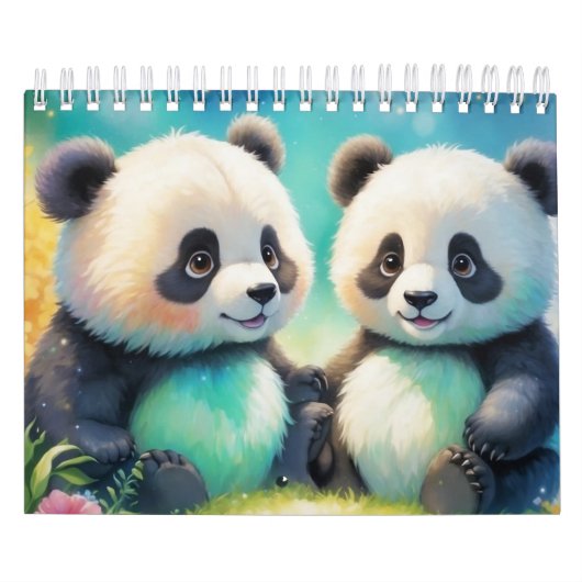 Twee kleine panda's kalender (Hoes)
