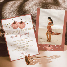 Twee kleine pompoen zijn op de weg TWIN Baby showe