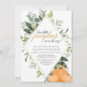 Twee kleine pompoenen Herfst tweeling baby shower Kaart (Voorkant)