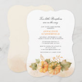 Twee kleine pompoenen Herfst Twins Baby shower Kaart (Voorkant / Achterkant)