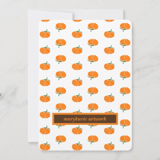 Twee kleine pompoenen kaart (Achterkant)