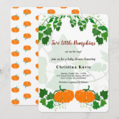 Twee kleine pompoenen kaart (Voorkant / Achterkant)