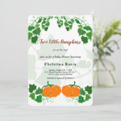 Twee kleine pompoenen kaart (Staand voorkant)