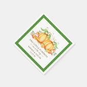 Twee kleine pompoenen tweeling Baby shower Servet (Hoek)