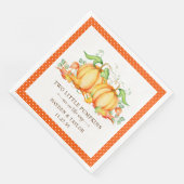 Twee kleine pompoenen tweeling Baby shower Servet (Hoek)