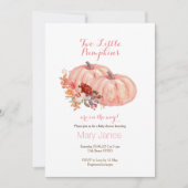 Twee kleine pompoenen Twin Roos Gold Kaart (Voorkant)