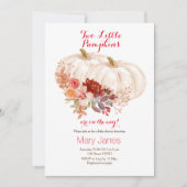 Twee kleine pompoenen Twin White Kaart (Voorkant)