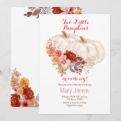 Twee kleine pompoenen Twin White Kaart (Voorkant / Achterkant)