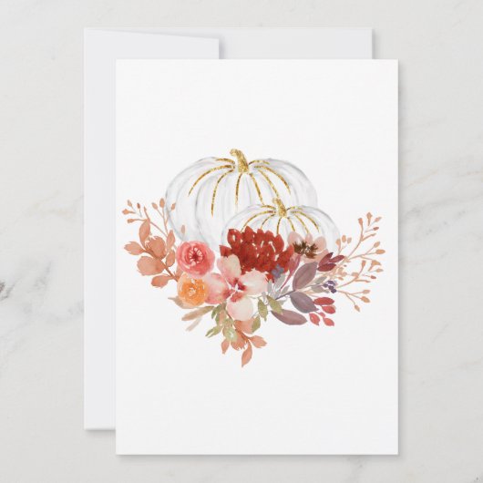 Twee kleine pompoenen uitnodiging Twin Marsala (Achterkant)