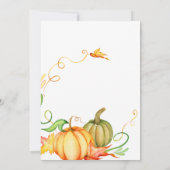 Twee kleine pompoenen zijn onderweg, Baby Kaart (Achterkant)