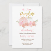 Twee kleine pompoenuitnodiging Twin nodig Kaart (Voorkant)