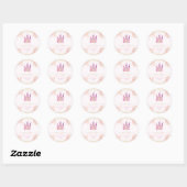 Twee kleine prinsessen Castle Twins Baby shower Ronde Sticker (Vel)